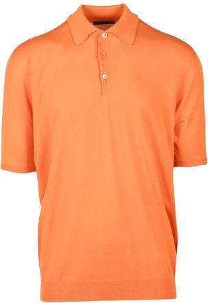 Hawico Orange Cotton Knit Polo