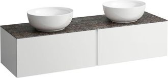 Laufen Il Bagno Alessi Cajonera, Encimera De Piedra Marrone - Laufen