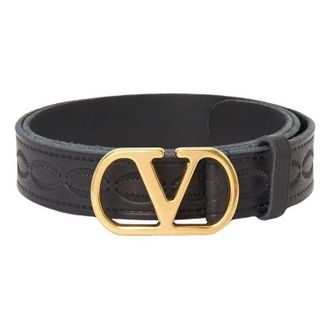 Valentino FW25 V-Logo Signature Belt Black T0SM3ZIM0NO