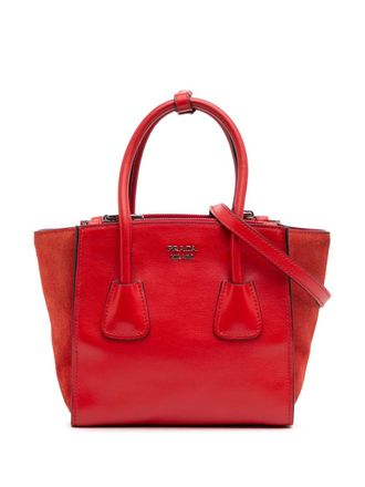 l*様 PRADA 赤 レザー ハンドバッグ　使用感多い Prada Red Leather Top Handle Bag + Strap ○ Labellov ○ Buy