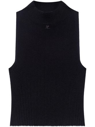 Courr&egrave;ges Ribbed Knit Top