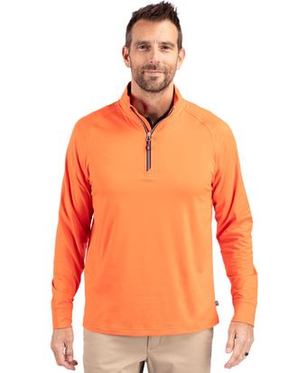 Cutter & Buck Adapt Eco Knit Stretch Recycled Mens Quarter Zip Pullover