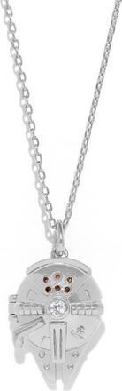 Girls Crew Star Wars Millenium Falcon Locket Necklace in Silver at Nordstrom