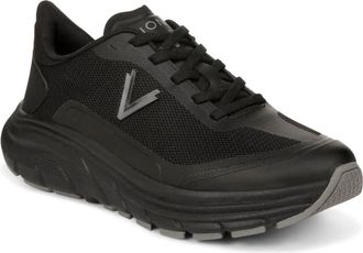 Vionic Womens Walk Max Stretch Lace Up Sneaker In Black Mesh