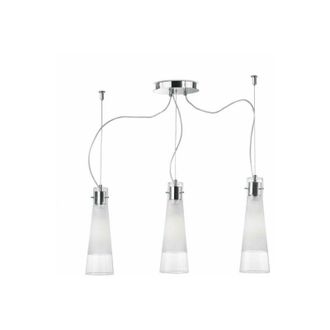 Ideal Lux Sospensione Moderna Kuky Vetro Trasparente 3 Luci E27