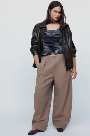 Maeve Curved Khaki Pants