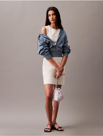 Calvin Klein Jeans Calvin Klein Womens Monologo Sleeveless T-Shirt Dress - Neutral - XS