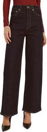 Bardot Heidi High Waist Wide Leg Jeans in Dark at Nordstrom Rack, Size 27