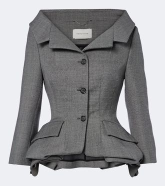 Magda Butrym Peplum virgin wool blazer