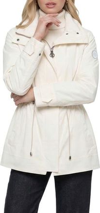 Gorski Lightweight Jacket With Concealed Hood in Ivory at Nordstrom, Size X-Large
