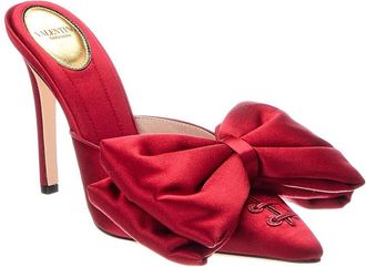 Valentino Vlogo Signature Satin Mule
