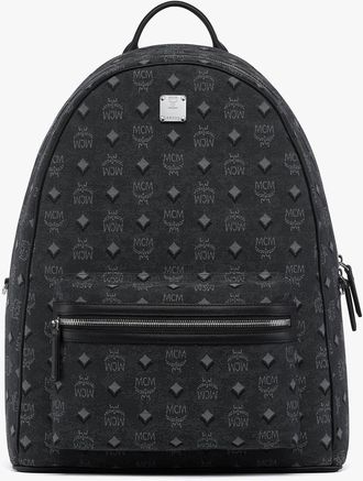 MCM Medium Stark Backpack In Denim Visetos