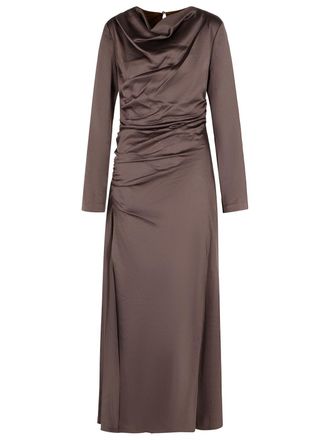 SIMKHAI Odessa Dress In Chocolate Acetate Blend