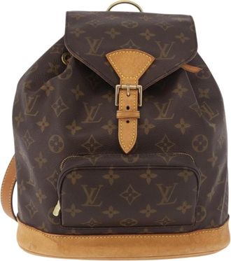 Louis Vuitton Montsouris Monogram Brown Canvas Backpack Bag (Pre-Owned)