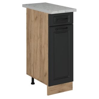 Vicco Mueble Bajo De Cocina R-line, Antracita Casa De Campo, 30 Cm Et M&aacute;rmol