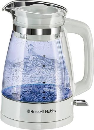 Russell Hobbs Classic 1.7l 3kw Glass Kettle - White | TJ Hughes
