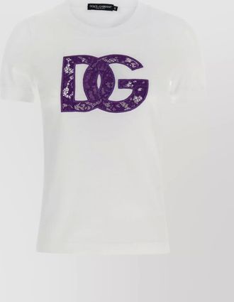Dolce & Gabbana crew neck lace t-shirt