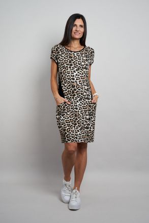 Seidel Moden Minikleid SEIDEL MODEN, Damen, Gr. 34, N-Gr, beige, Jersey, Obermaterial: 94% Viskose, 6% Elasthan, k&ouml;rpernah kniefrei, Rundhals, Kleider Minikleid, i