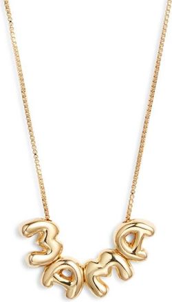 Nordstrom Demi Fine Bubble Mama Pendant Necklace in 14K Gold Plated at Nordstrom