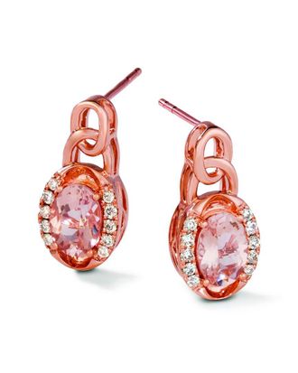 Le Vian 14K Rose Gold 1.25 Ct. Tw. Diamond & Morganite Drop Earrings