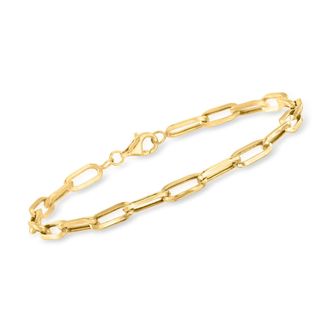 Canaria Canaria 10kt Yellow Gold Paper Clip Link Bracelet