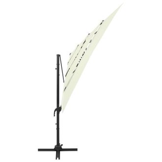 Berkfield Home 4-Tier Parasol with Aluminium Pole Sand 250x250 cm in Beige