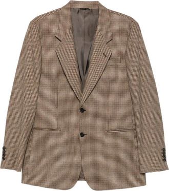 Reveres 1949 Enkelrijig Jasje - Heren - Blazers - Bruin - M - Leer - Jassen