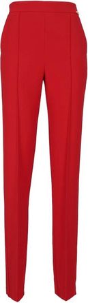 Elisabetta Franchi Straight Broeken - Dames - Straight fit broeken - Rood - L - Broeken