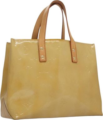 Louis Vuitton Reade Handbag Monogram Vernis Beige Patent_Leather Handbag (Pre-Owned)