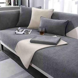 OEM Funda Para Sof&aacute; - Chenilla - Antideslizante - Para Sof&aacute;s En &Aacute;ngulo L O U - 70x150 Cm 90x120 Cm 90x160 Cm