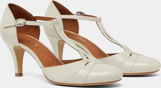 Jonak Leren Salom&eacute;-pumps Vermeil, gemaakt in Europa