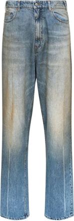Maison Margiela Blue Worn Effect Denim Straight-Leg Jeans