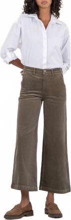 Kut from the Kloth Meg Corduroy Wide Leg Pants In Olive