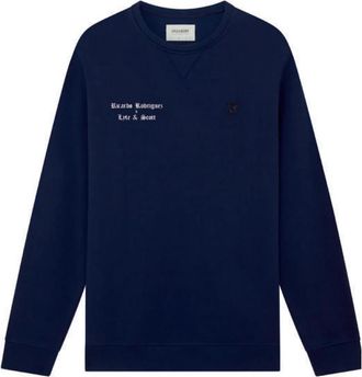 Lyle & Scott Rodriguez Crew Neck Dark Navy - Heren - Sweatshirts - Blauw - XL - Hoodies & sweatvesten