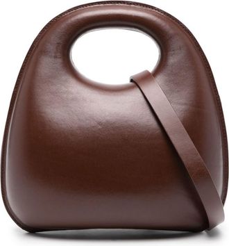 Christophe Lemaire Egg leather tote bag - women - Calf Leather/Lamb Skin - OS - Brown