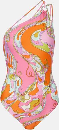 Pucci Orchidee one-shoulder swimsuit