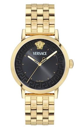 Versace Albireo Bracelet Watch, 40mm in Yellow Gold at Nordstrom
