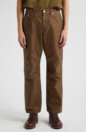 John Elliott + Co Emilio Cotton Work Pants in Brown at Nordstrom, Size X-Large
