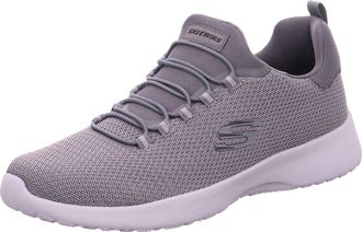 Skechers Mens Slip On Bungee Laced Sporty Comfort Training Sneaker In Charcoal In UK 9.5 (US 10.5/EU 44)