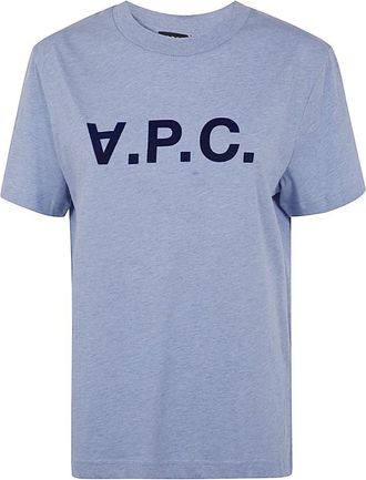 A.P.C. Lichtblauwe Chino T-shirt - Dames - T-shirts - Blauw - S - Katoen - Tops