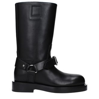 Burberry Damens Stiefel Leder Schwarz