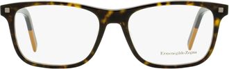 Ermenegildo Zegna EZ5187 Rectangular Acetate Eyeglasses - Brown