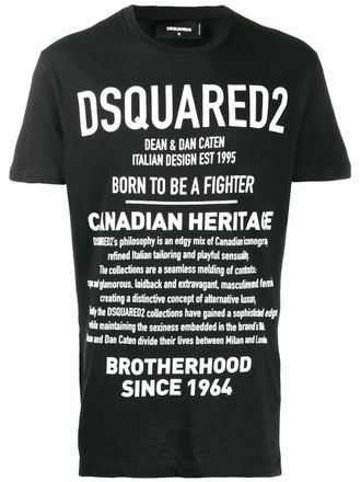 Dsquared2 logo T-shirt - men - Cotton - L - Black