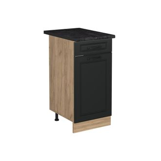 Vicco Mueble Bajo De Cocina R-line, Antracita Casa De Campo/roble Dorado, 40 Cm Encimera Antracita, Vicco