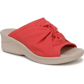 Life Stride Smile 3 Open Toe Wedge Slide Sandal - Wide Width Available in Pink at Nordstrom Rack, Size 8.5