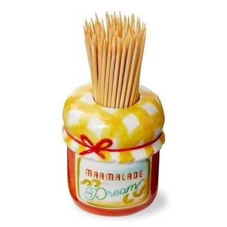 Tag Jam Jar Toothpick Holder Set Stylish Kitchen Accessory in Red at Nordstrom