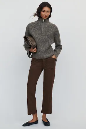 Paige Quincy Mid Rise Relaxed Ankle Jeans