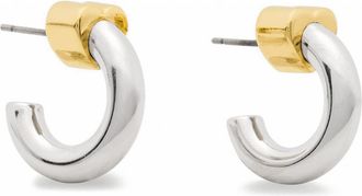 Kate Spade New York heart huggie hoop earrings in Gold/Silver at Nordstrom