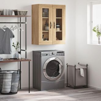 Berkfield Home Wall Mounted Cabinet Sonoma Oak 69.5x34x90 cm Engineered Wood in Brown