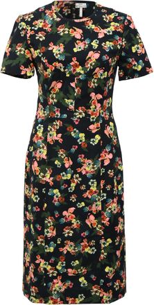 Erdem Erdem Floral Printed Knee-Length Dress in Multicolor Cotton